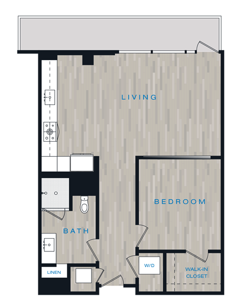 a floor plan of a room with a bedroom and a bathroom